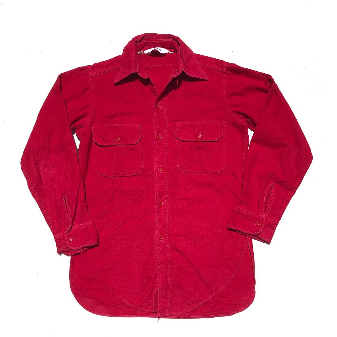 Woolrich Long-Sleeve Heavy Flannel Check Shirt, Men's Size S (approx.) cotton Green type dark green Vintage Second Hand