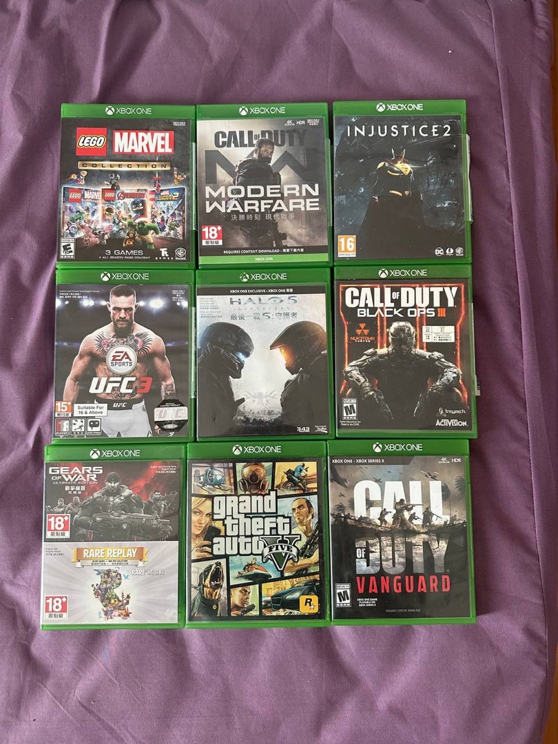 Xbox One Lego Marvel / Call of Duty Modern Warfare / Injustice / UFC 3