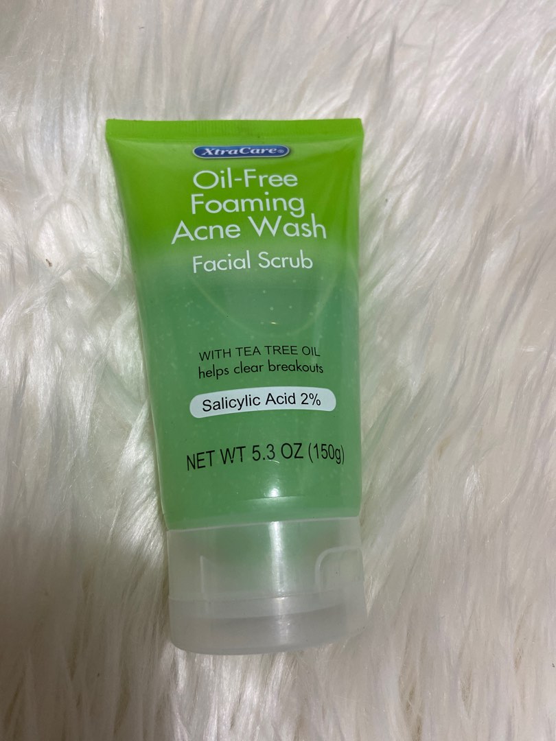 XtraCare Oil Free Acne Foaming Facial Wash and Scrub with Tea Tree Oil
