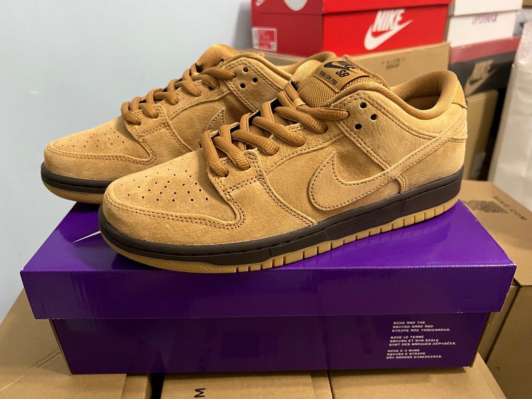 全場最平Nike Dunk Low Pro SB Wheat 小麥色US9, 男裝, 鞋, 波鞋