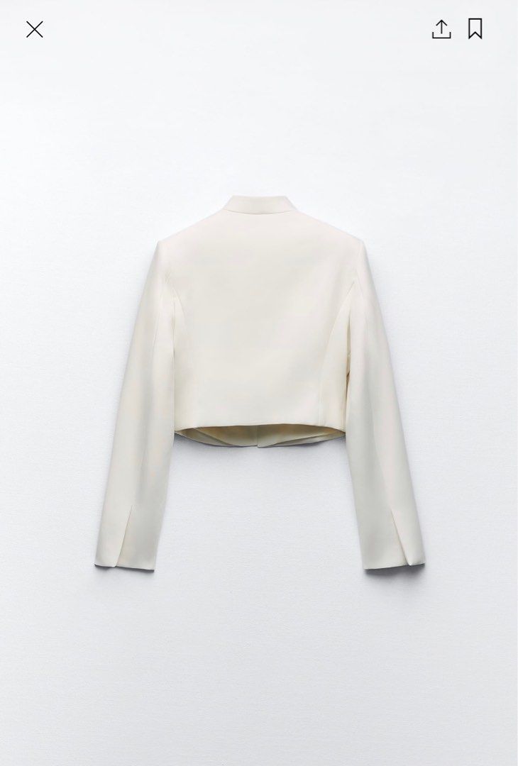 blazer crop zara