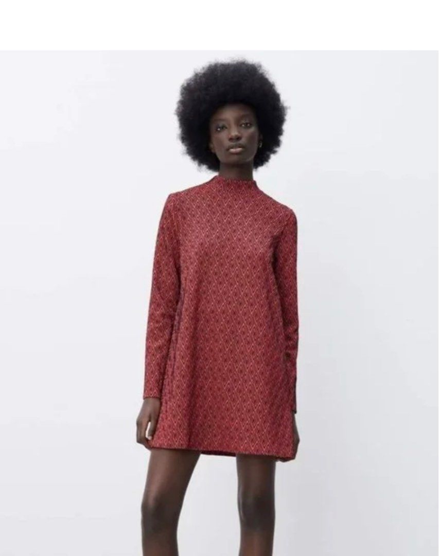 Funnel neck dress zara sales
