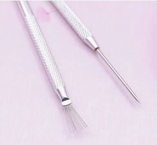 1pc 7PIN FEATHER WIRE BRUSH or 1pc CLAY NEEDLE TOOL FOR DETAILING