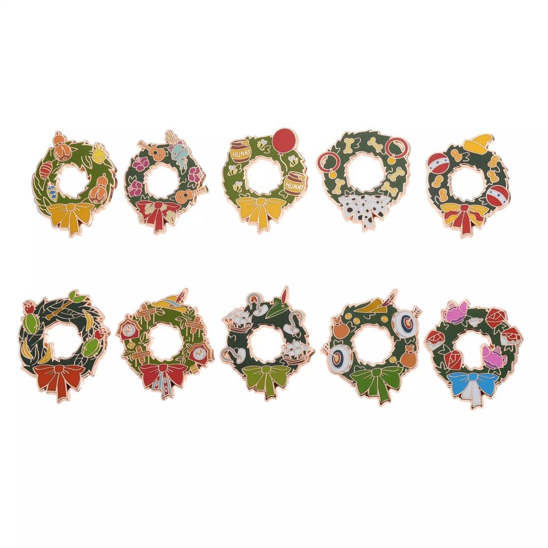 日本 Disney Disney Store Christmas 2023 索袋 95 購物袋 / 盲盒 Pin Set (2個入