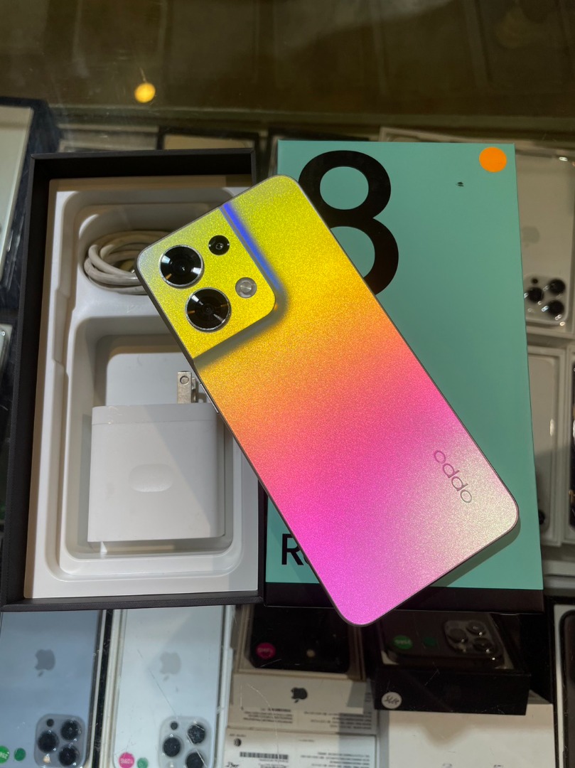 【保固內 盒裝】OPPO Reno8 5G (8GB/256GB) 6.4吋 CPH2359 晨曦金 有實體店面 可面交 2386, 手機及 ...