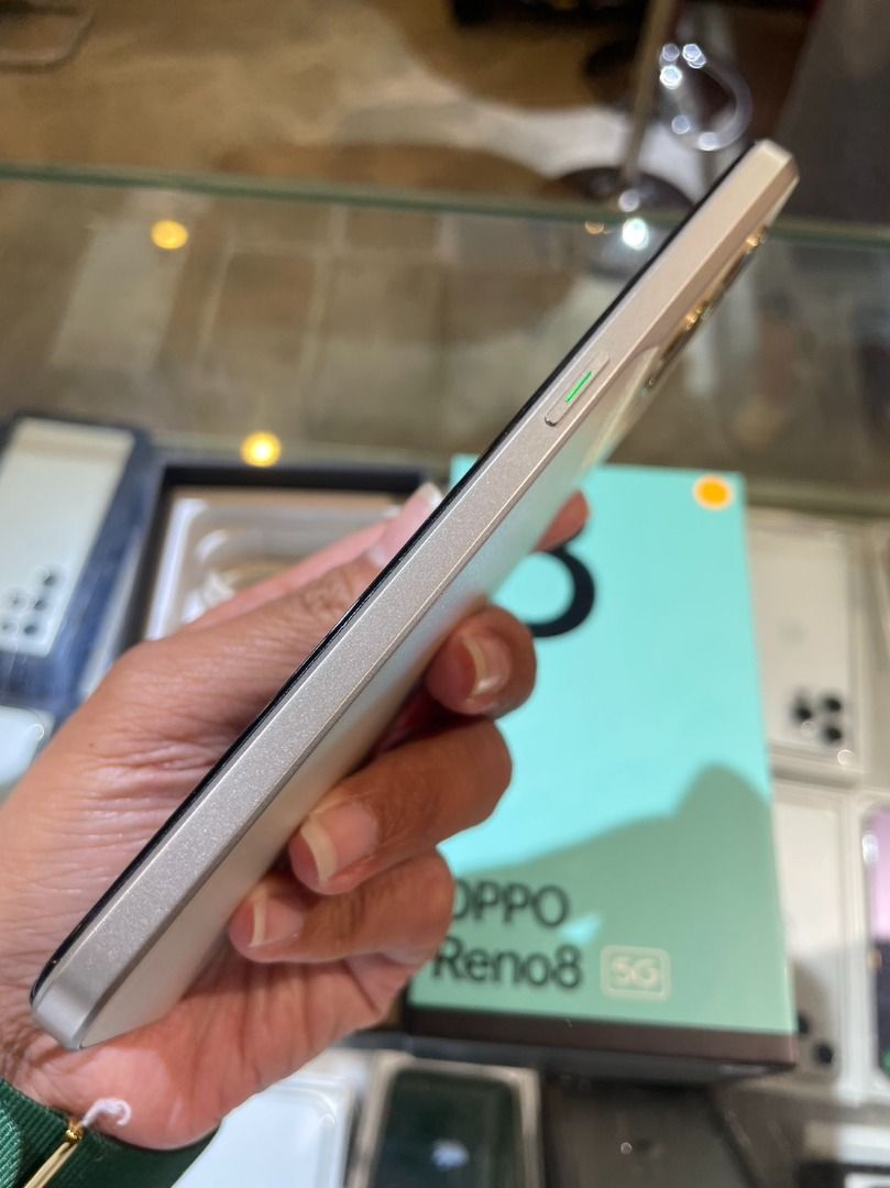 【保固內 盒裝】OPPO Reno8 5G (8GB/256GB) 6.4吋 CPH2359 晨曦金 有實體店面 可面交 2386, 手機及 ...