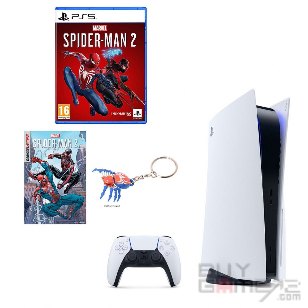 全新包實體版遊戲) PS5 光碟版主機+ Marvel Spider-man 2 + 蜘蛛俠2