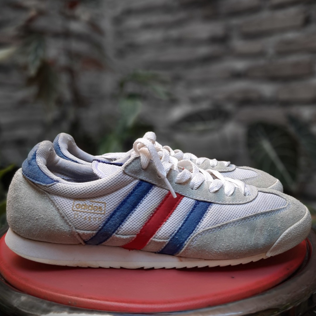 Adidas dragon white sale blue