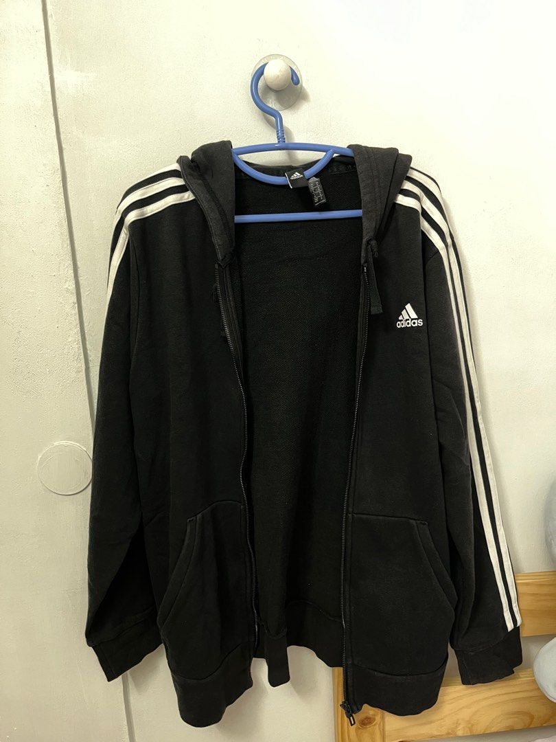 Adidas jacket top with hoodie