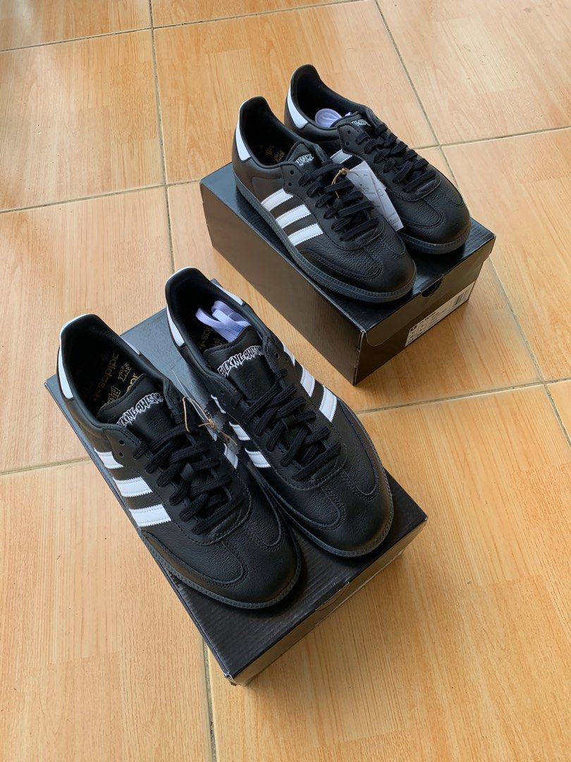 ADIDAS SAMBA x FUCKING AWESOME BLACK, Fesyen Pria, Sepatu