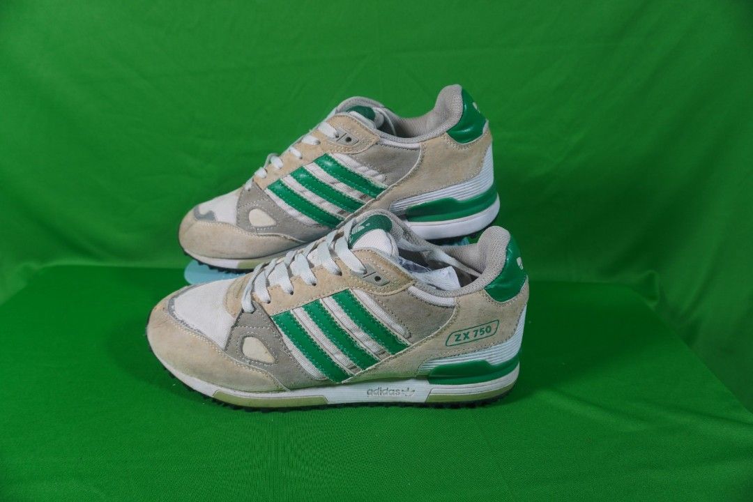 ADIDAS ZX 750 cream green size 41 5 Insole 26 cm Made in vietnam