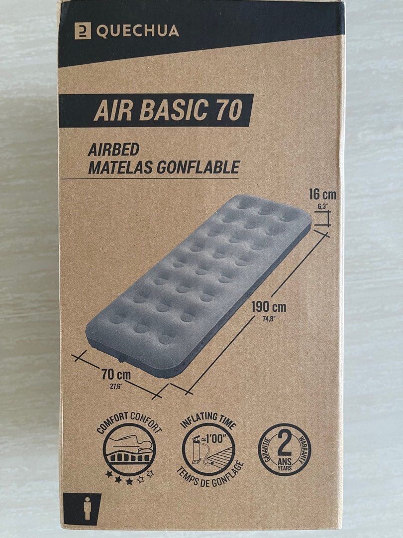 Air mattress air bed inflatable bed decathalon Quechua air bed 70