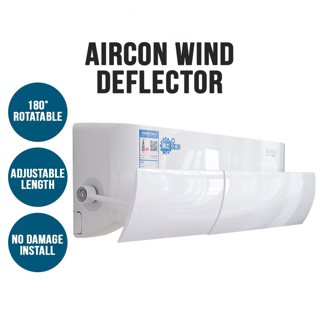 Aircon Wind Deflector Retractable Air Conditioner Shield AntiBlowing