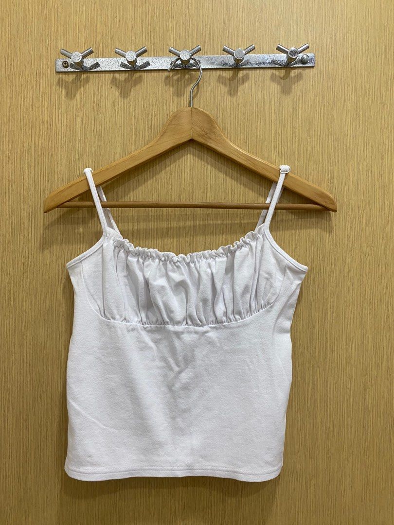 White tank top thin straps outlet