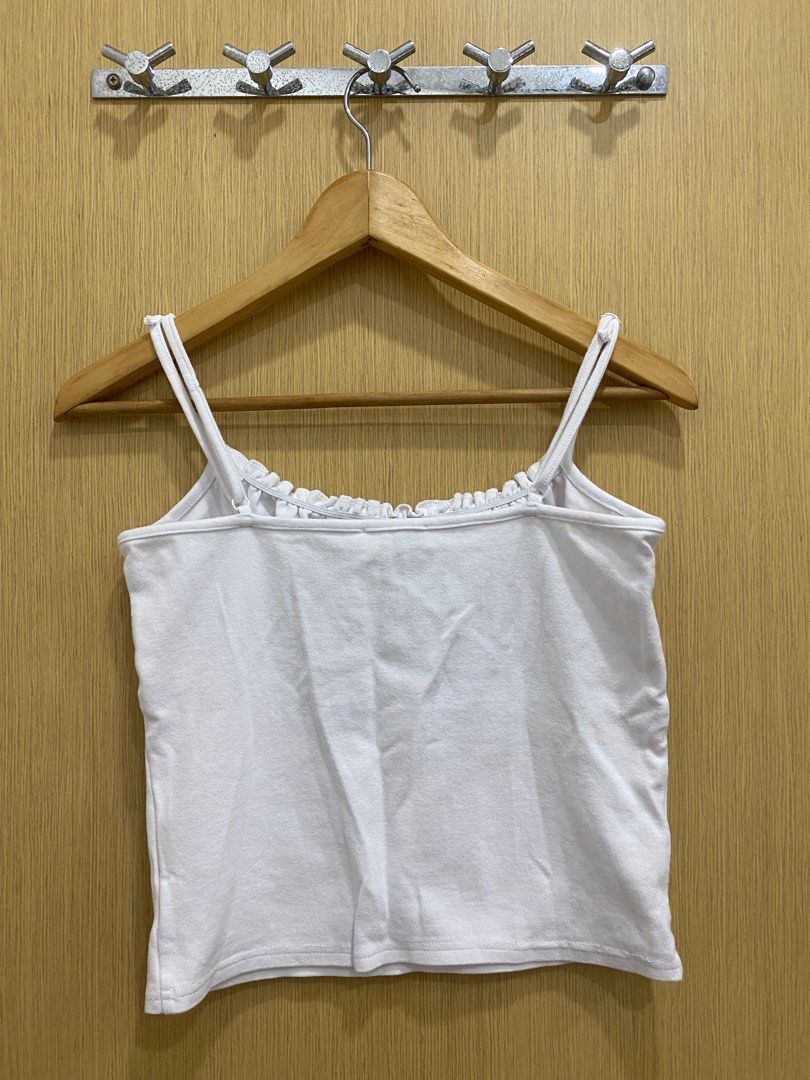 White spaghetti hotsell tank top