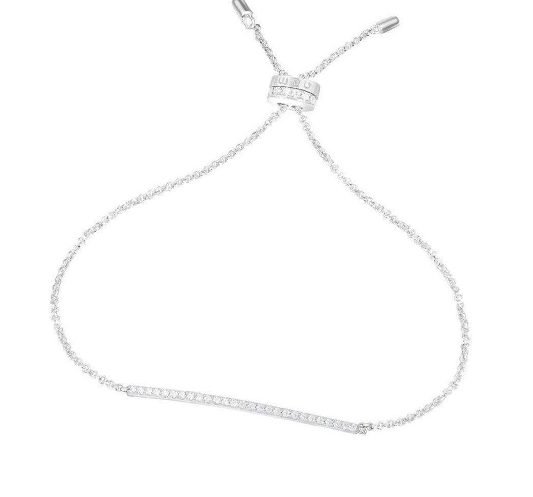 Alphabet Plate Necklace Silver - White Silver - Apm Monaco Online