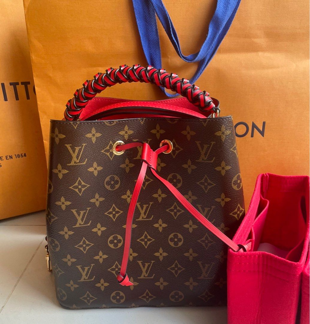 LV Bucket Bag Monogram- Red Color, Luxury, Bags & Wallets on Carousell