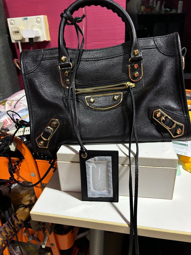 Balenciaga City Metallic Edge Small