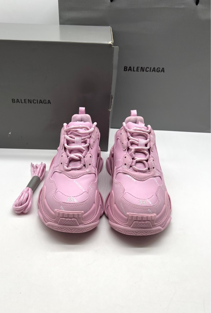 triple s balenciaga pink and white