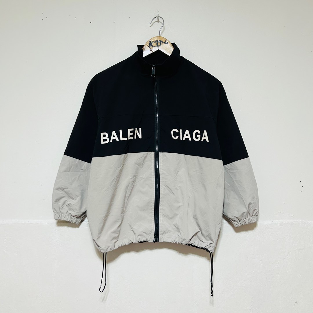 balenciaga windbreaker womens silver