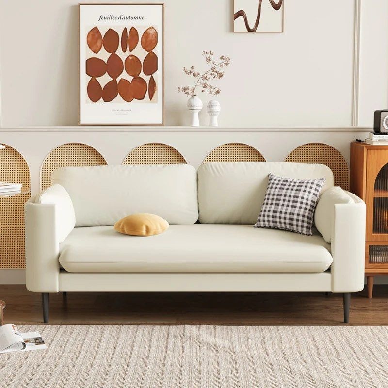 Contemporary faux shop leather sofa