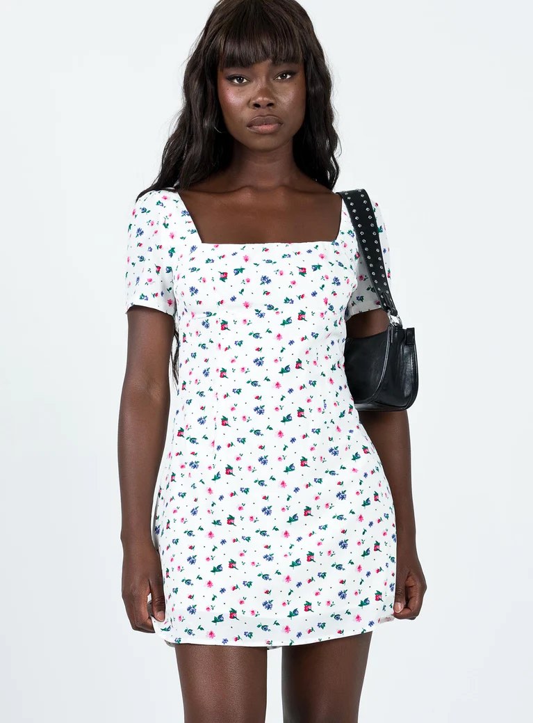 knee length dresses for ladies Andersson Mini Dress White main image 1