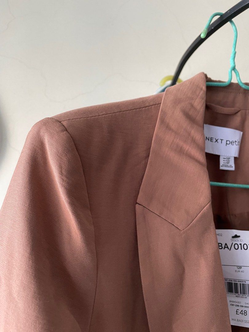 BNWT size M Next petite Dusky Pink Brown Blazer Women s Fashion