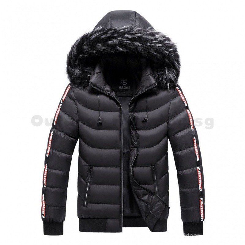 Winter Cotton Padded Coat Men's Warm Korean Fashion Casual Hooded