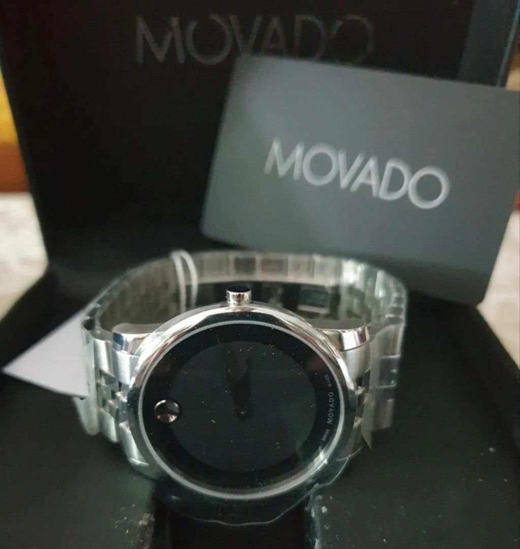 Brand New MOVADO Mens Diamond Watch Quartz Sapphire Stainless Steel Mint Condition