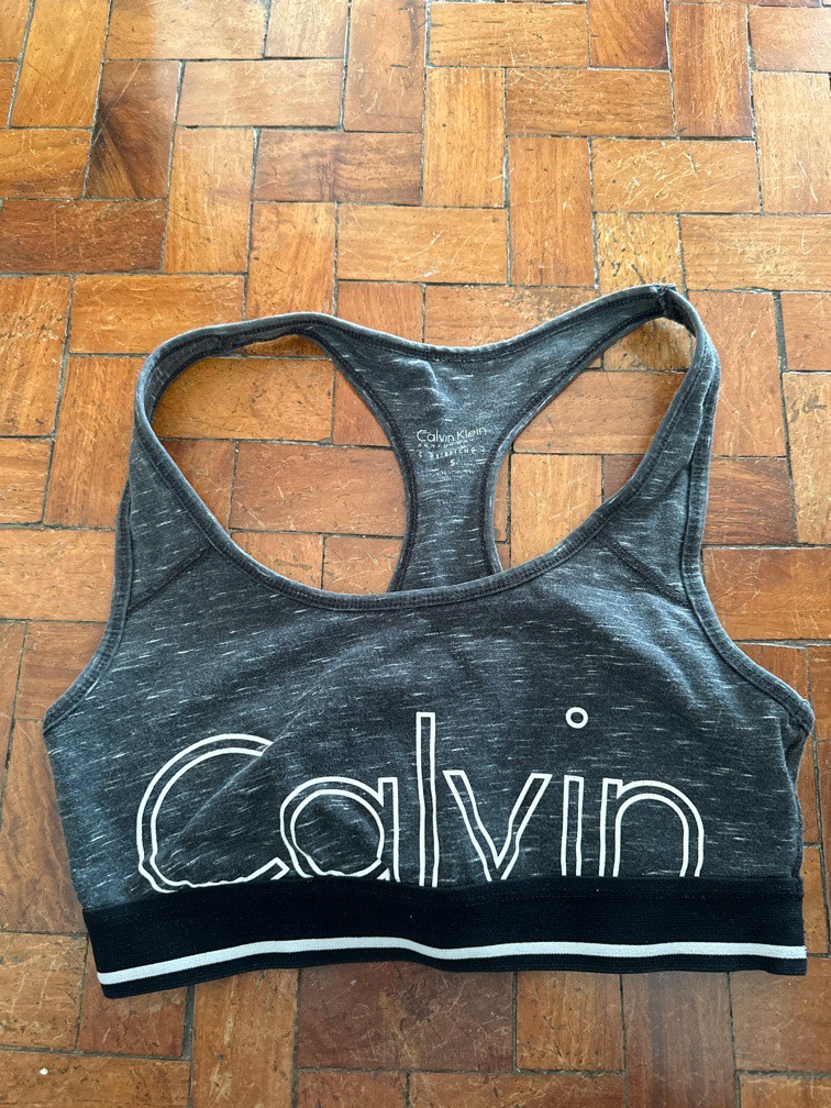 Calvin Klein sports bra, Women's Fashion, Activewear on Carousell