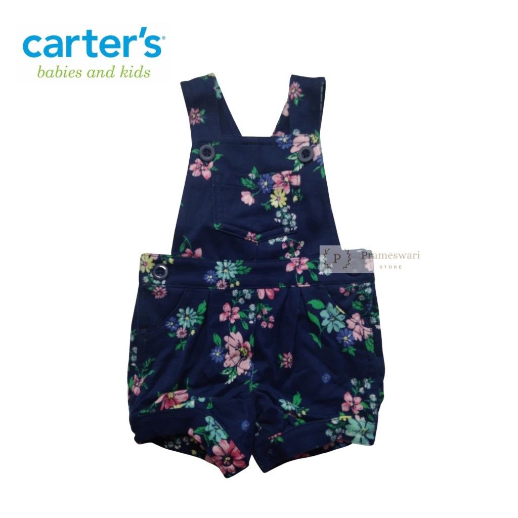 carter s Floral romper girls children jumpsuit jumper navy flower