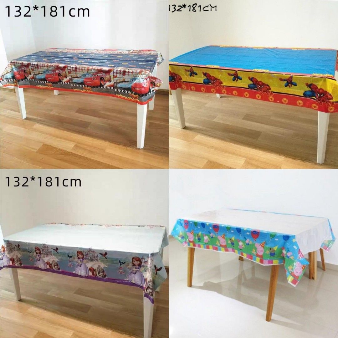 Cartoon Table Cover Birthday Party Plastic Table Cloth Marvel Avengers ...