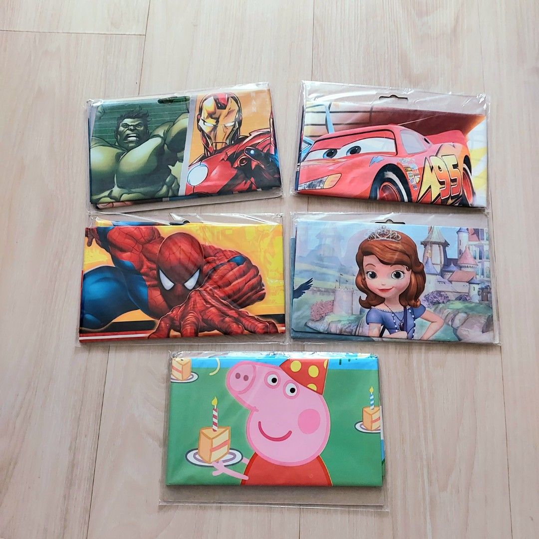 Cartoon Table Cover Birthday Party Plastic Table Cloth Marvel Avengers ...