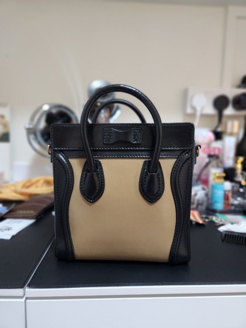 Celine nano luggage beige on sale