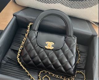 Authentic Chanel Pearl Logo Strap Small Flap Bag AS1436, Luxury, Bags &  Wallets on Carousell