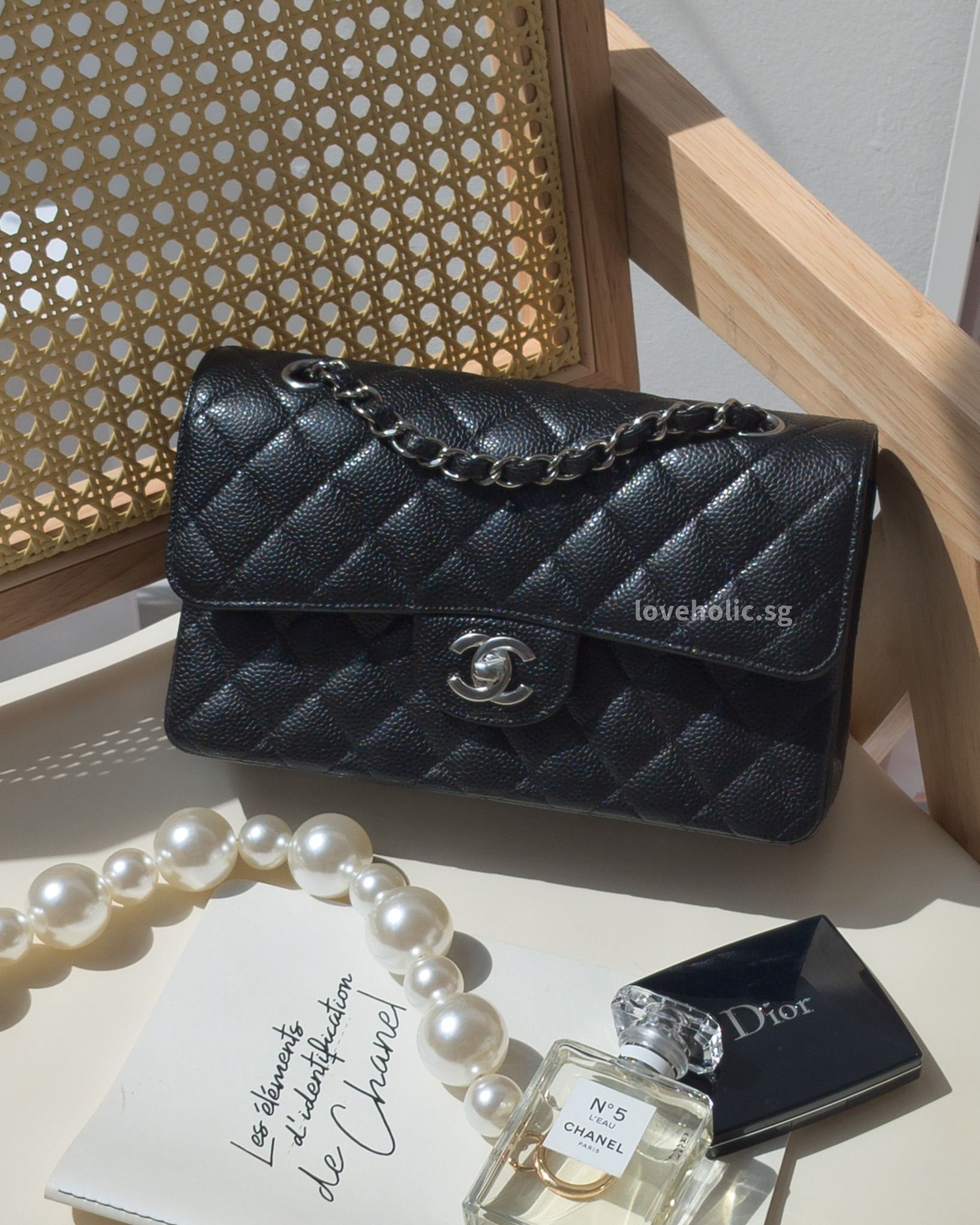 Chanel classic flap small silver hardware best sale