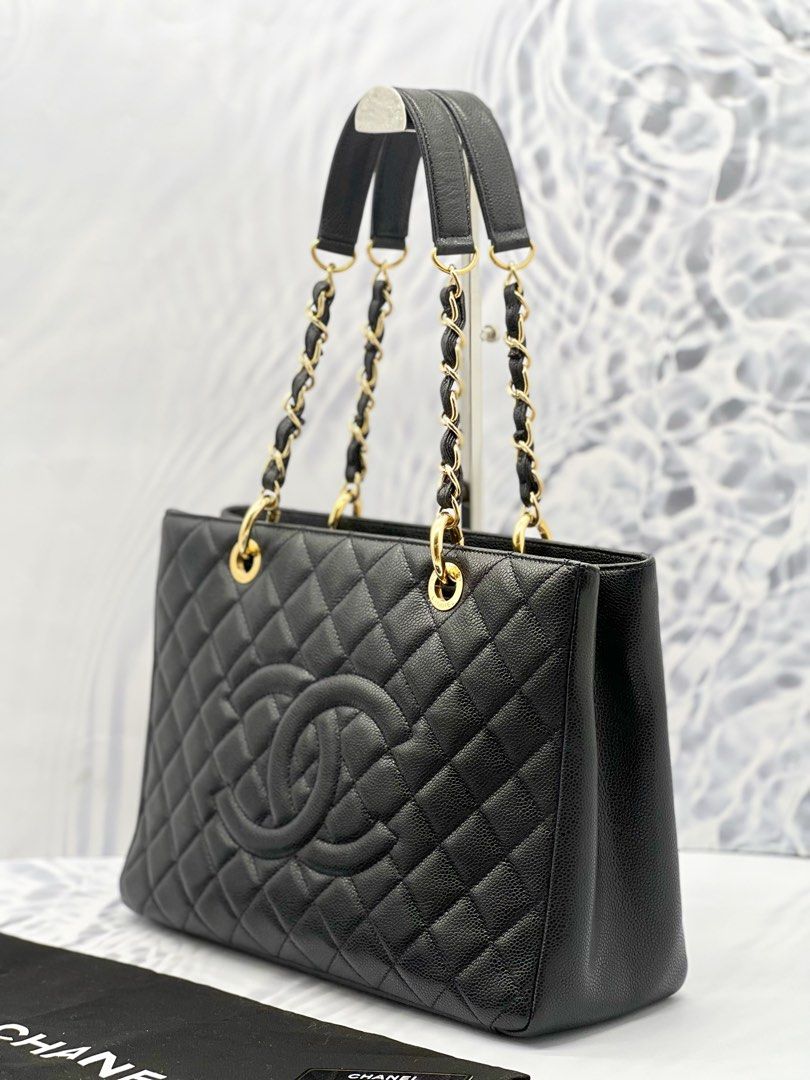 chanel grand shopping tote quilted caviar