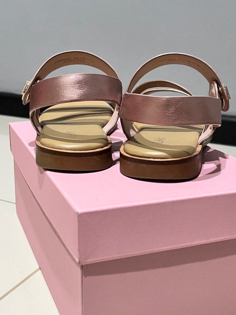 Charles Keith Girls Yara Glittered Metallic Buckle Sandals