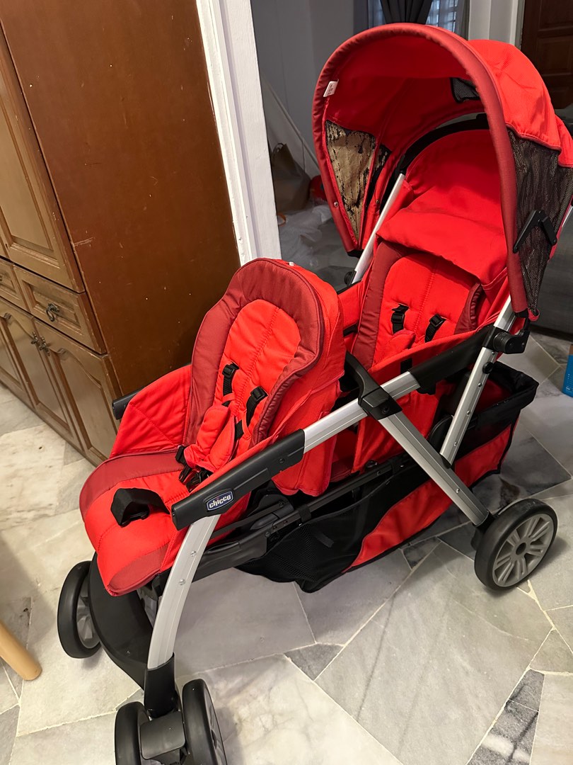 Chicco double stroller red online