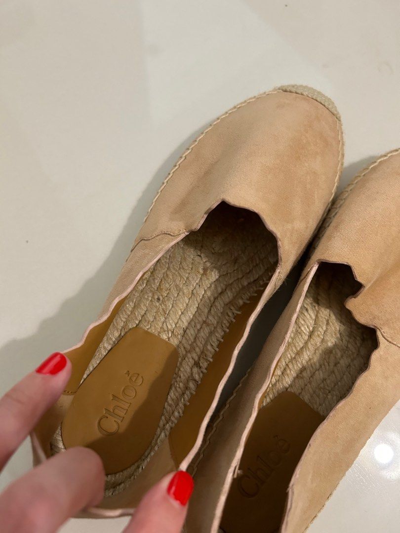 Chloe store scalloped espadrilles