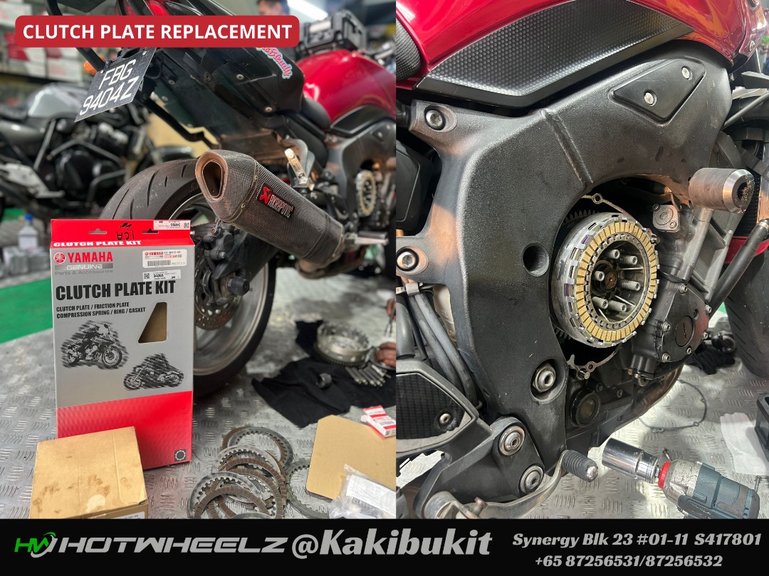 CLUTCH PLATE REPLACEMENTYAMAHA FZ1N, Motorcycles, Motorcycle