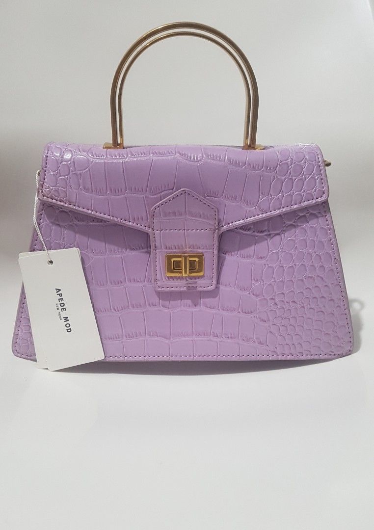 Hermes constance croco purple, Barang Mewah, Tas & Dompet di Carousell