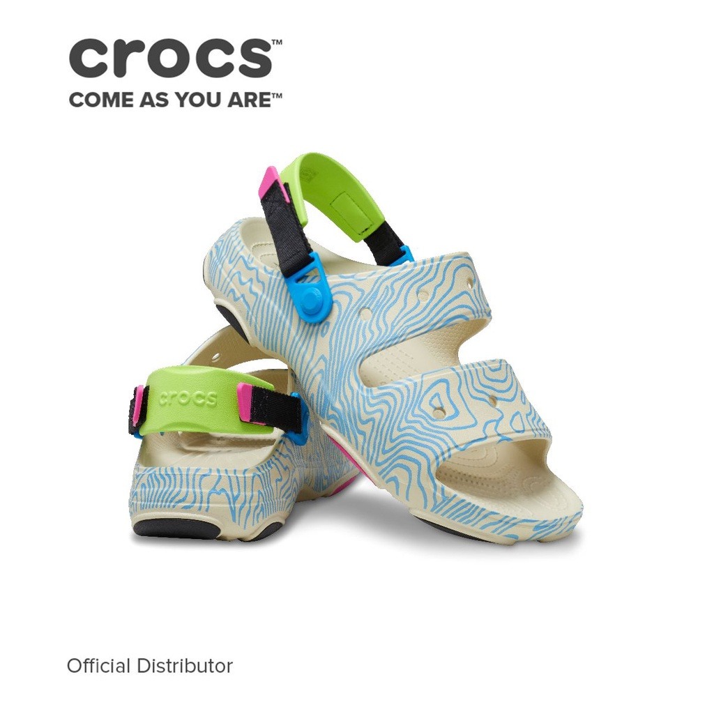Crocs Classic All Terrain Topographic Sandal (Bone Multi), Women's ...