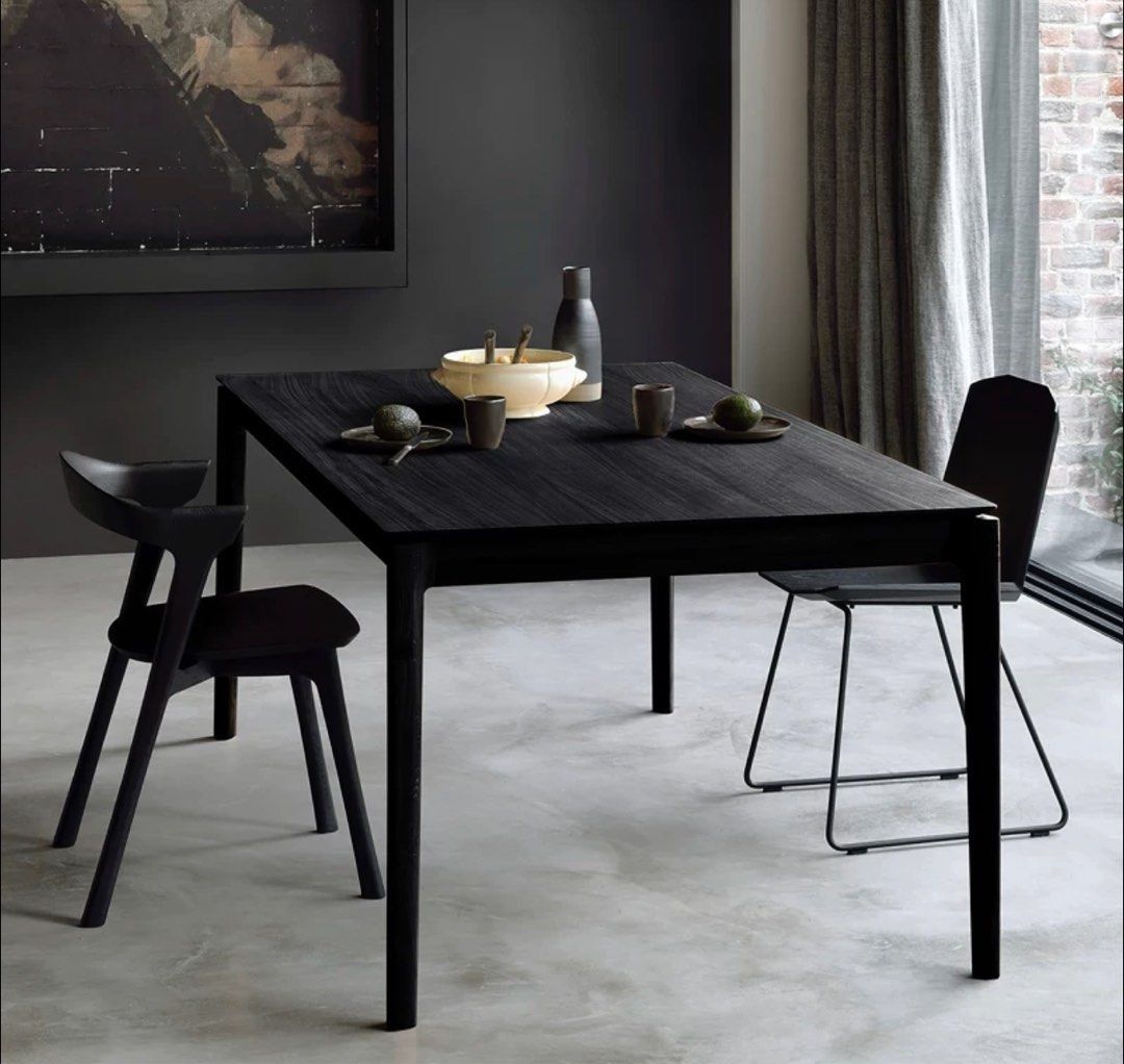 CROW Black Dining Table, Furniture & Home Living, Furniture, Tables ...