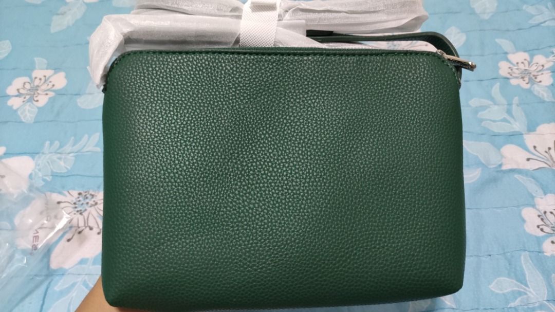 David Jones Paris crossover handbag small green