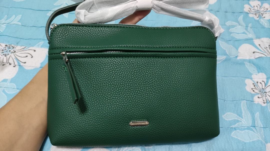 David Jones Paris crossover handbag small green