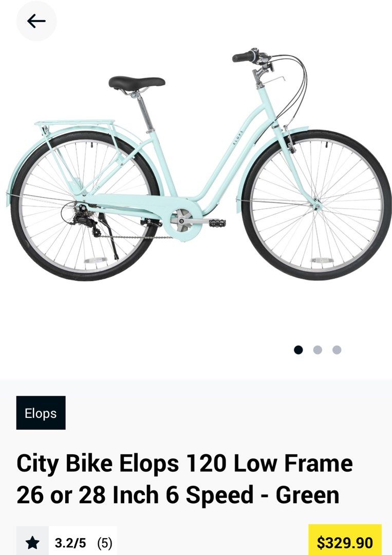 Decathlon City Bike Elop Mint Green 26inch