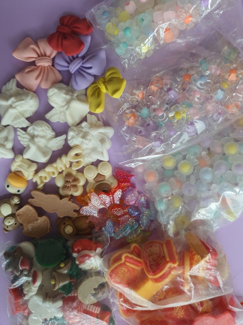 DIY Charms and Beads Butterfly beads Angel charm flower Christmas