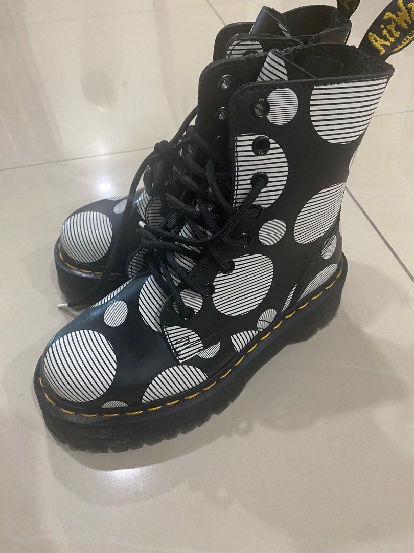 Polka dot doc martens sales