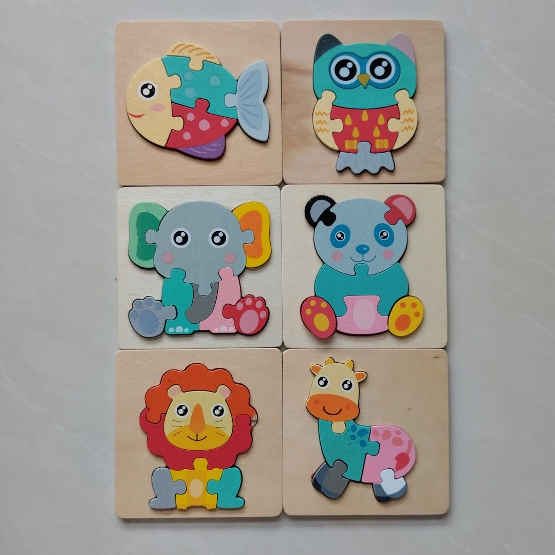 Kids Puzzles Toy Wooden Cartoon 3d Jigsaw Puzzle